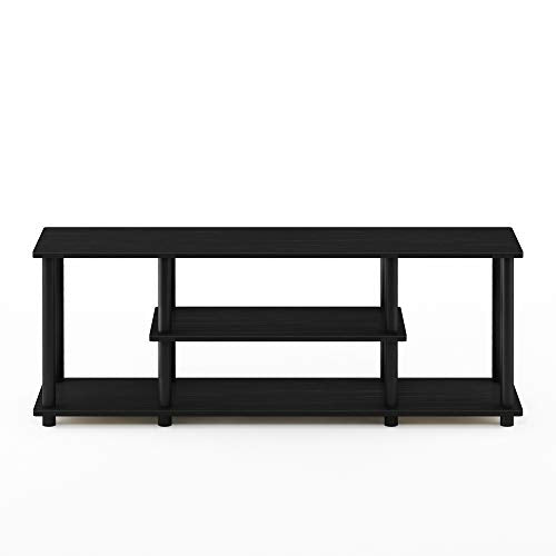 Furinno Turn-N-Tube No Tools 3D 3-Tier Entertainment TV Stand up to 50 inch TV, Round Tubes, Walnut - color: Walnut, size: 50 inch