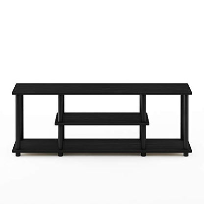 Furinno Turn-N-Tube No Tools 3D 3-Tier Entertainment TV Stand up to 50 inch TV, Round Tubes, Walnut - color: Walnut, size: 50 inch