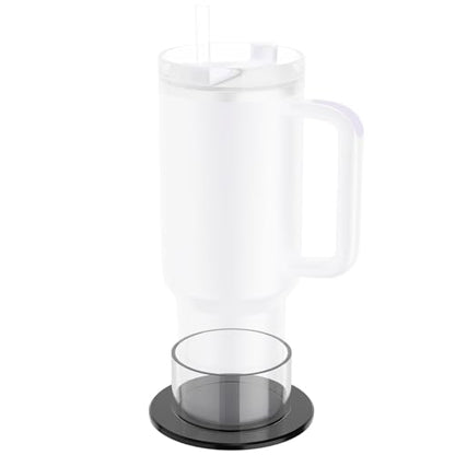 Cup Drink Holder for Stanley 30/40oz Tumbler with Handle & IceFlow 20/30oz, Drink Coaster with Anti-Slip, Anti-Spill Table and Desk Cup Holder Fits Most Water Bottles Under 3.35"(Not Include Cup)
