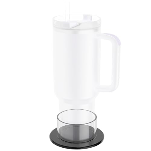 Cup Drink Holder for Stanley 30/40oz Tumbler with Handle & IceFlow 20/30oz, Drink Coaster with Anti-Slip, Anti-Spill Table and Desk Cup Holder Fits Most Water Bottles Under 3.35"(Not Include Cup)
