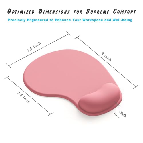 Office Mousepad with Gel Wrist Support - Ergonomic Gaming Desktop Mouse Pad Wrist Rest - Design Gamepad Mat Rubber Base for Laptop Computer -Silicone Non-Slip Special-Textured Surface (02Grey) - color: 02Grey