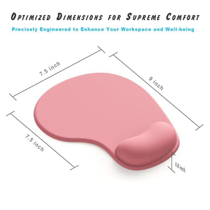 Office Mousepad with Gel Wrist Support - Ergonomic Gaming Desktop Mouse Pad Wrist Rest - Design Gamepad Mat Rubber Base for Laptop Computer -Silicone Non-Slip Special-Textured Surface (02Grey) - color: 02Grey