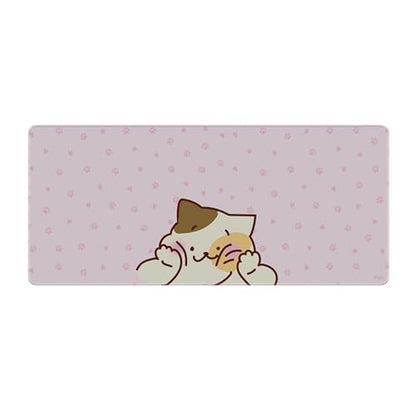 Pixio Mouse Pads - 36 x 16 inch XXL Squishy Cat Pink Multifunctional Large Desk Mats for Gaming, Office, Desktop Anti-Slip Waterproof Washable Computer Mouse Mat - color: Pink Squishy Cat