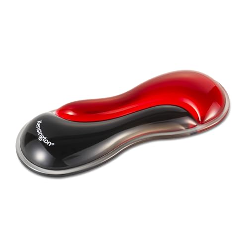 Kensington Slim Duo Gel Mouse Wrist Rest Support Cushion for Low Profile Mice & Trackballs, Ergonomic Mouse Wrist Support for Pain Relief, Comfortable Non-Skid Gel, Red 7.56" x 2.83" x 0.87" K62440NA - color: Red, style: Mouse Wrist Rest