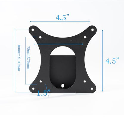 VESA Mount Adapter Bracket for HP M24h M27h Series 5 524sh 527sh Monitors - Fits 75x75mm & 100x100mm VESA, Wall Mount Monitor Arm Desk Stand, Black