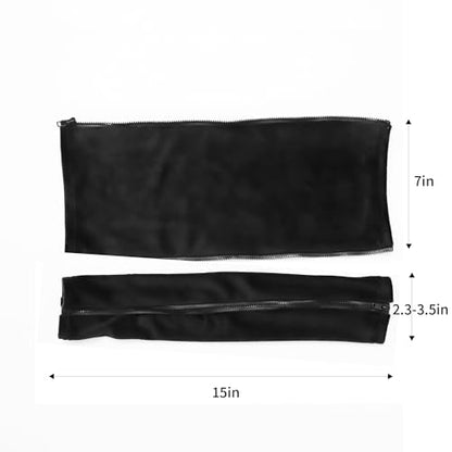 Velvet Office Chair Cover with Armrest Cover 18Inch Wide Stretch Black Small Desk Computer Chair Covers with Long Zipper Arm Slipcovers Washable - color: Velvet-black, size: Small