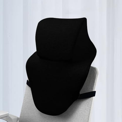 Office Chair Headrest, Adjustable Neck Support Pillow with Removable Washable Cover - Head Rest Attachment for Office Chairs and Wheelchairs, Neck Pillow for Desk Chair Napping (Black) - color: Black
