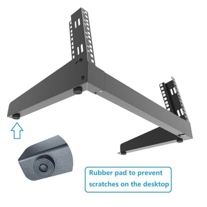 4U Desktop Network Rack 19 inches Small Open Frame Rack 2 Post Free-Standing Tabletop Rack for Server, Patch Panel, Data, AV, IT,Studio or Networking Equipments (4U) - size: 4U