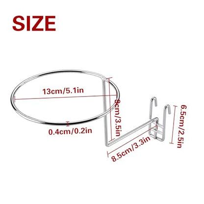 6-Pack Hat Displayer - Metal Gridwall Rack with Hooks for Retail & Home