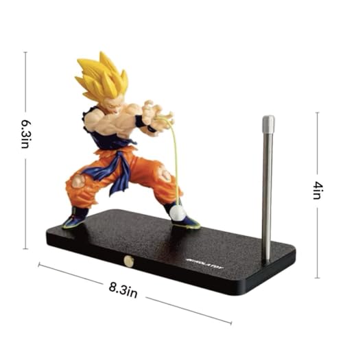 Super Saiyan Night Light, LED Wave Effect, Magnetic Display Stand Blue