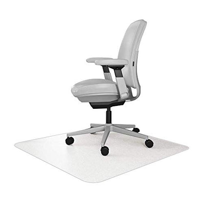 Resilia Office Desk Chair Mat - for Low Pile Carpet (with Grippers) Clear, 30 Inches x 48 Inches, Made in The USA - color: Clear, size: 30" x 48" without lip