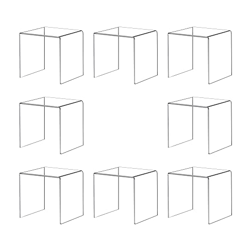 Acylic Riser Square Display Stand For Cupcakes, Arts and Crafts (Clear, 8P-5INCH) - color: Clear, size: 8P-5INCH