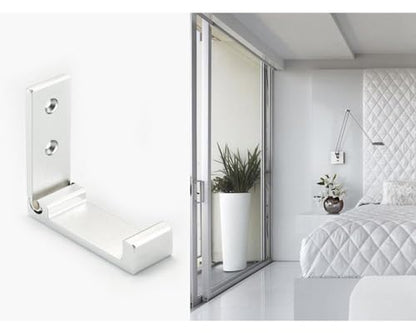 Aluminum Alloy Clothes Hook Coat Rack Single Hook Foldable Wall Mounted on The Wall & Door Set of 7, Silver. - color: Silver, size: 7 PCS