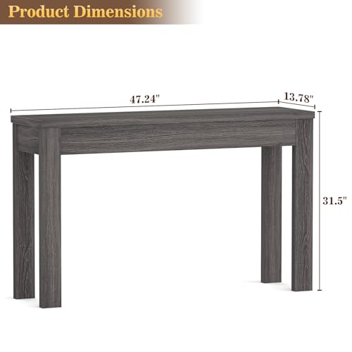 Armocity Console Table, 47" Farmhouse Wood Entryway Table, Sofa Tables Narrow Long Behind Couch, Entry Table for Entrance, Hallway, Living Room, Gray Walnut - color: Gray Walnut, size: 47"