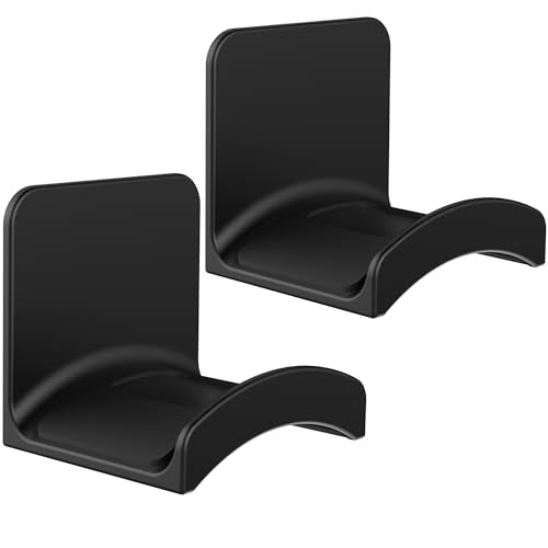 SOKUSIN Headphone Stand Headset Holder - Adhesive Gaming Earphones Hanger, Universal Desk Wall Mount Hook for All Headphone/Controller, Compatible with Beats, AirPods Max,Sony, JBL (Black-2PCS) - color: Black-2 Pack