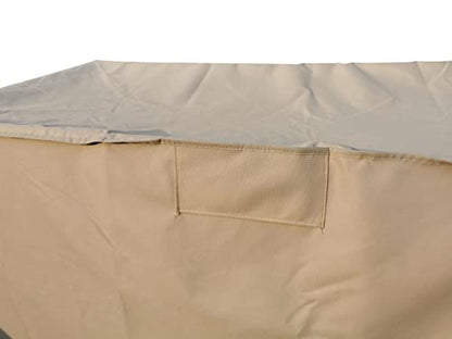 Waterproof 80-100 Qt Rolling Cooler Cart Cover Fits Most Patio Ice Chest Party Cooler Upto 43L x 22W x 32H inch-Beige - color: Beige, size: 43L x 22W x 32H inch