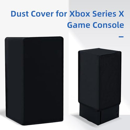 Mcbazel Dust Cover for Xbox Series X Console, Easy Access Cable Port, Anti-scratch Protective Case Cover Waterproof for Xbox Series X Console - Black