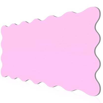 PU Leather Desk Pad, Scalloped Non-Slip Mouse Pad & Large Desk Mat Cover Stitched Edges Writing Pad for Office, Home - Waterproof, Easy to Clean, Durable Surface I 31.4"x15.7", Bonbon Pink - color: Bonbon Pink