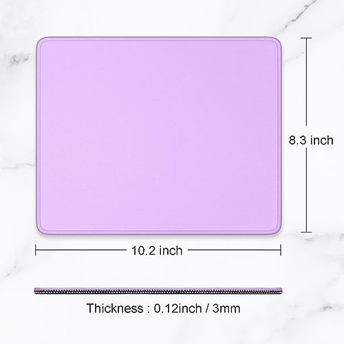 Hsurbtra Mouse Pad, Premium-Textured Square Mousepad 10.2 x 8.3 Inch, Stitched Edge Anti-Slip Waterproof Rubber Pretty Cute Computer Mat for Office Gaming Laptop Women Kids Vanilla Purple - color: Vanilla Purple, size: Square Mousepad (10.2" x 8.3")