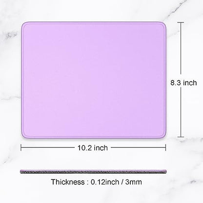 Hsurbtra Mouse Pad, Premium-Textured Square Mousepad 10.2 x 8.3 Inch, Stitched Edge Anti-Slip Waterproof Rubber Pretty Cute Computer Mat for Office Gaming Laptop Women Kids Vanilla Purple - color: Vanilla Purple, size: Square Mousepad (10.2" x 8.3")