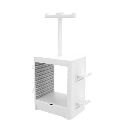 Multifunctional Game Disk Storage Tower Holder,Game Disk Rack and Controller/Headset Stand Holder Compatible with Xbox Series X/Nintendo Switch/PS5/PS4-White - color: white
