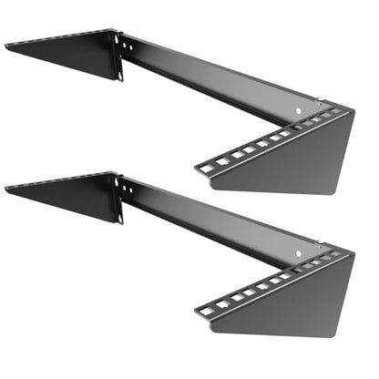 2 Pack of 4U Folding 19 Inches Cold Rolled Steel Wall Mountable Simple Vertical Rack and Networking Euipment Rack Including Hardware for Assembly (2)