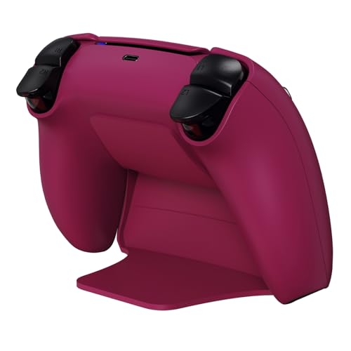 PlayVital 2 Pack Controller Display Stand for ps5, Gamepad Stand Desk Holder for ps5 Controller Accessories with Rubber Pads, Cosmic Red - color: Cosmic Red 2 set
