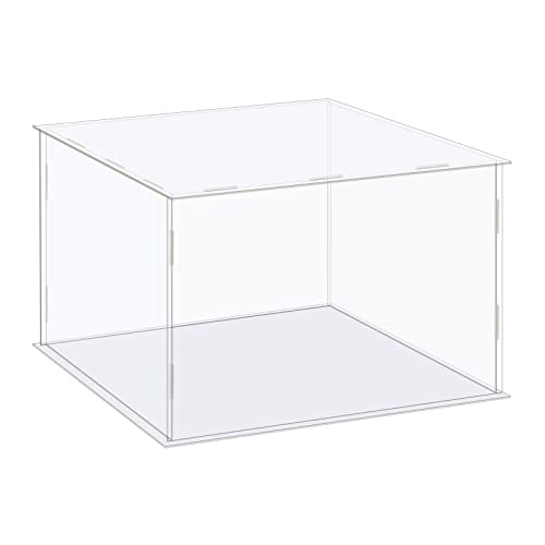 MECCANIXITY Acrylic Display Case Box Clear Dustproof Protection Showcase 12.2x12.2x8.3 Inch for Collectibles Display - size: 12.2x12.2x8.3 Inch