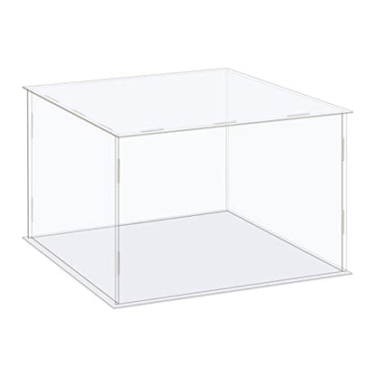 MECCANIXITY Acrylic Display Case Box Clear Dustproof Protection Showcase 12.2x12.2x8.3 Inch for Collectibles Display - size: 12.2x12.2x8.3 Inch