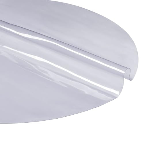VEVOR Clear Table Cover Protector, 48 inch/1230 mm Round Table Cover, 1.5 mm Thick PVC Plastic Tablecloth, Waterproof Desktop Protector for Writing Desk, Coffee Table, Dining Room Table - size: 48" (Round)