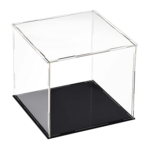 uxcell Acrylic Clear Display Case Box Dustproof Protection Showcase Cube Collectibles Show Box 5.9x5.9x5.9inch - size: 5.9x5.9x5.9inch