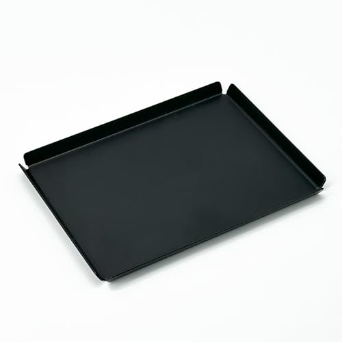 PROGETTO2.70 Aluminum Desk Tray Catchall Organizer, A6, Black | Powder coated finish, Minimalist entryway valet tray, for keys, wallets, jewelry, Compact solid metal, Modular design - color: Powder Coated Black, size: 6.9" x 5.3" x 0.4"