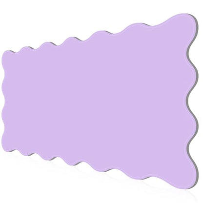 PU Leather Desk Pad, Scalloped Non-Slip Mouse Pad & Large Desk Mat Cover Stitched Edges Writing Pad for Office, Home - Waterproof, Easy to Clean, Durable Surface I 31.4"x15.7", Purple - color: Purple