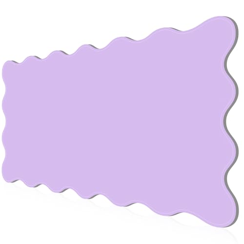 PU Leather Desk Pad, Scalloped Non-Slip Mouse Pad & Large Desk Mat Cover Stitched Edges Writing Pad for Office, Home - Waterproof, Easy to Clean, Durable Surface I 31.4"x15.7", Purple - color: Purple