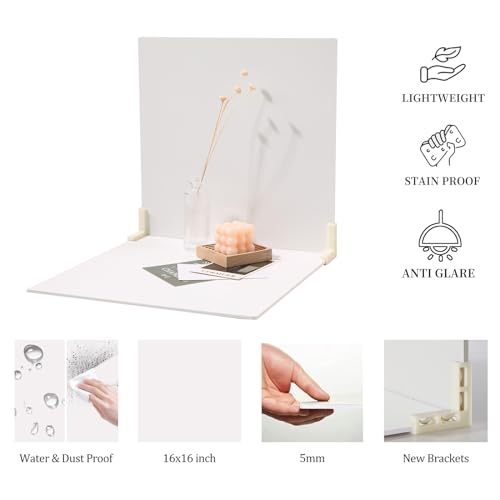 5PCS Double Sided Flat Lay Photo Studio Backdrop Boards, 16x16 Inch Waterproof Tabletop Background Board, Reusable Backdrop Props for Food Makeup Jewelry Product Shooting - color: 10 patterns