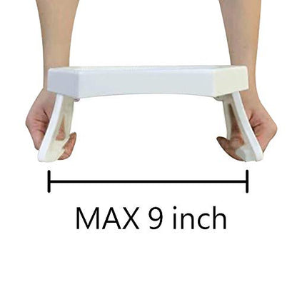 NHD Sofa Armrest Clip Table – No-Slip Couch Tray for Drinks, Snacks, Remote – Adjustable Armchair Table for Living Room, Bedroom, Dorm – Fits Most Armrests (White) - color: White
