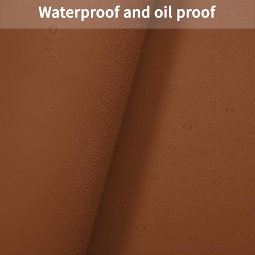 Leather Desk Mat,1.8mm Thick,14x60 Inch Desk Cover,Desk Protector Mat,Dresser Cover Top,Table Cover Rectangle,End Table Cover,Coffee Table Cover Rectangle(Brown+Gray,14x60) - color: Brown+gray, size: 14×60inch