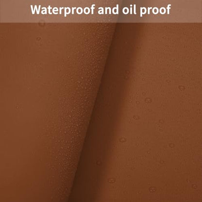 Leather Desk Mat,1.8mm Thick,14x60 Inch Desk Cover,Desk Protector Mat,Dresser Cover Top,Table Cover Rectangle,End Table Cover,Coffee Table Cover Rectangle(Brown+Gray,14x60) - color: Brown+gray, size: 14×60inch