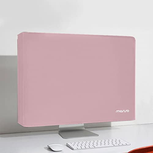 MOSISO Monitor Dust Cover 22, 23, 24, 25 inch Anti-Static Dustproof LCD/LED/HD Panel Case Computer Screen Protective Sleeve Compatible with iMac 24 inch, 22-25 inch PC, Desktop and TV, Pink - color: Pink, size: 22-25 inch