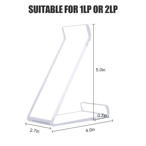 Kalami Vinyl Record Stand Display Album LP Cover | Display Nowplaying, Clear Acrylic Material, Tabletop Display, No Assembly Required, Vinyl Record Player Accessories