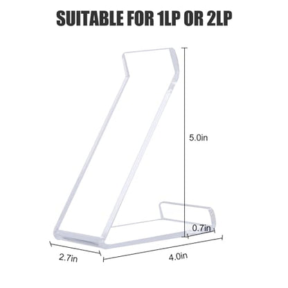 Kalami Vinyl Record Stand Display Album LP Cover | Display Nowplaying, Clear Acrylic Material, Tabletop Display, No Assembly Required, Vinyl Record Player Accessories