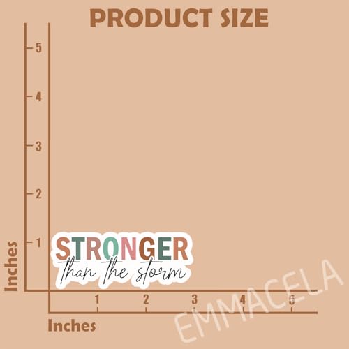 (3PCS) Stronger Than The Storm Sticker, Inspirational Stickers - Motivational Vinyl Decal for Laptop, Tumbler, Water Bottle, Scrapbook Size 3" x 1.2 " - color: Stronger Than the Storm Retro