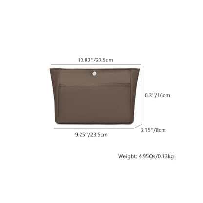 YONEBN waterproof Storage Bag Lightweight Large Capacity nylon Bag Inner Bag Handbag Organizer - color: Nylon/Brown