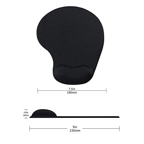 Office Mousepad with Gel Wrist Support - Ergonomic Gaming Desktop Mouse Pad Wrist Rest - Design Gamepad Mat Rubber Base for Laptop Computer (05Green) - color: 05Green