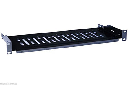 Server Shelf Cantilever Tray Vented Shelves Rack Mount 19 Inch 1U 6Inch (150mm) Deep - color: Black-6Inch, size: 6Inch(150mm) Deep
