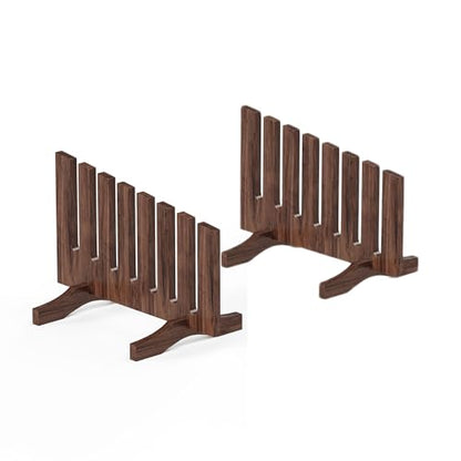 LAUSAINT HOME Board Game Table Storage Rack Set, Solid Wood Adjustable Holder Fit for Removable DND Table, Gaming and Dining Table, Poker Table, Chess Table Panels, Walnut