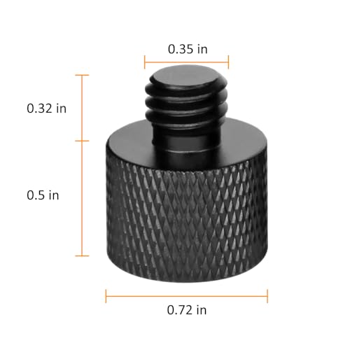 Mic Stand Adapter 5/8 Female to 3/8 MaleThread Screw, 5/8 to 3/8 Adapter for Microphone Stand Mount to Camera Tripod Converter Screw 2 Pack - size: 3/8 2pc