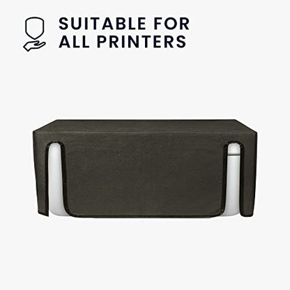 kwmobile Dust Cover Compatible with HP DeskJet 2755e / DeskJet 2720e / 2710e / 2820e / 2721e - Printer Case - Fabric Protector Cover - Dark Grey - color: Dark Grey