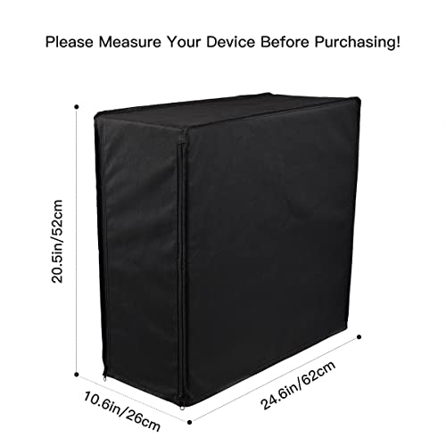 PC CPU Desktop Host Dust Cover Protector, Waterproof Desktop Mid-Tower Computer Host Dustproof Cover Full Case with Zipper, Anti-Static CPU Tower PC Dust Covers (10.6W x 20.5H x 24.6D)