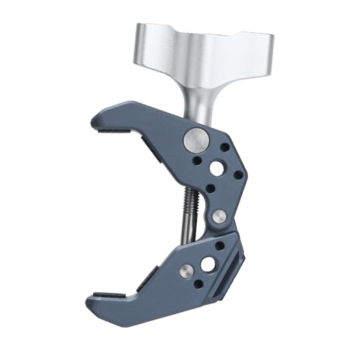 FALCAM Super Clamp, Crab-Shaped Super Clamp with 1/4", 3/8" and Arri Locating Pin Threaded Holes,T-Shaped Wingnut-F22A4801